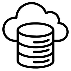 Wall Mural - Cloud database or cloud server icon vector