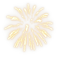 Poster - Golden luxury festival firework glittering glow on transparent background 3d render png