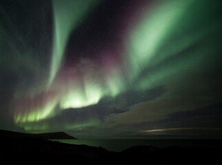 aurora over the sea