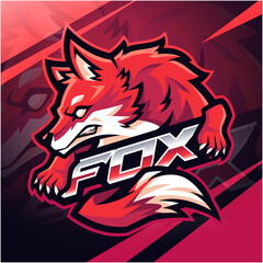 Wall Mural - Fox esport mascot logo design