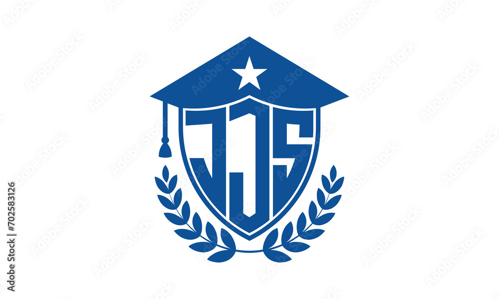 Jdss Logo Graduation Example JJS three letter iconic academic logo design vector template. monogram ...