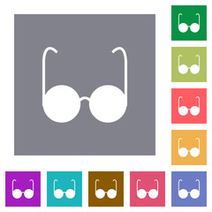 Sticker - Sunglasses solid square flat icons