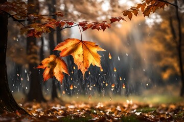 autumn leaves in the park