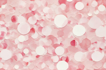 Wall Mural - Background illustration of pink and white circles overlapping