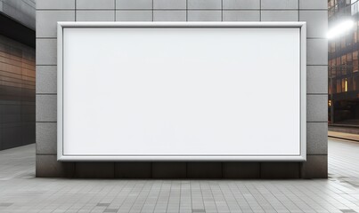 Wall Mural - Large blank white billboard. Can be used for mock ups and others
