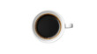 © CStock - Top view of black coffee in white cup isolated on transparent and white background.PNG image.