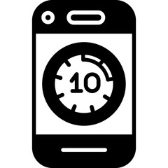 Sticker - Mobile Phone Stopwatch Icon