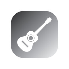 Sticker - guitar icon vector template