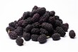 AI-generated illustration of a heap of mulberries on a white background
