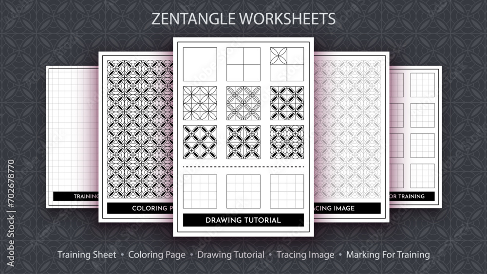 How to Draw a Zentangle. Step by Step Drawing Tutorial. Draw Guide ...