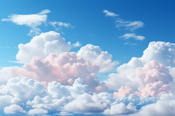 Poster - Minimalist cloudscape rendered in a symphony of abstract shapes, capturing the fleeting beauty of the sky.