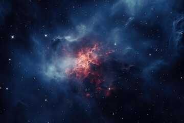 Wall Mural - a close-up of a nebula in the night sky, illuminated by a distant star
