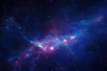 Wall Mural - a shot of a distant galaxy, with millions of stars and nebulae illuminated by a distant star