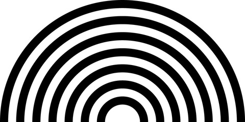 Rainbow line black icon