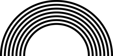 Rainbow line black icon