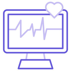 Wall Mural - Electrocardiogram Icon of Research and Science iconset.