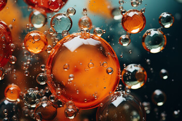 Poster - An abstract representation of the seasons, depicted through the colors and arrangement of bubble wrap.