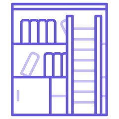 Canvas Print - Library Ladder Icon of Library iconset.