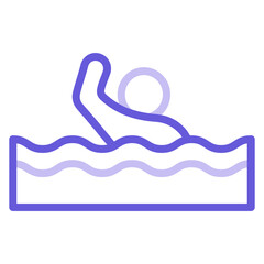 Wall Mural - Swimming Person Icon of Physical Fitness iconset.