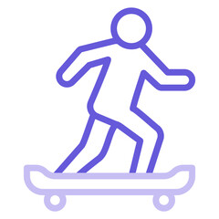 Poster - Skateboarding Icon of Physical Fitness iconset.