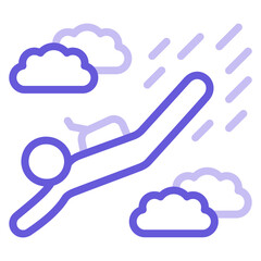 Canvas Print - Sky Diver Icon of Physical Fitness iconset.