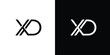 modern and Unique  letter XD initials logo design