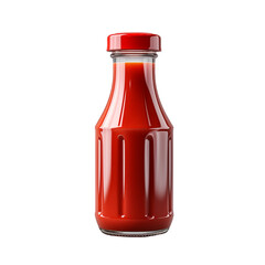Wall Mural - Ketchup bottle isolated on transparent background. Generative AI