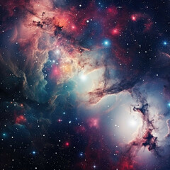 Wall Mural - colorful galaxy with nebulas and stars