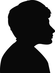 Poster - a boy head silhouette vector