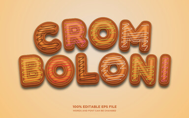 Wall Mural - Cromboloni 3d editable text style effect
