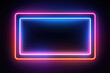 neon light frame in flat style premium vector