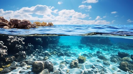 Wall Mural - coral reef in the sea