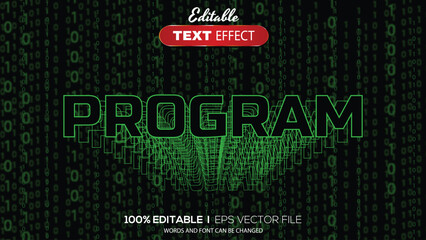Poster - editable text effect program theme