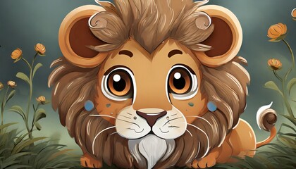 cut lion big eyes