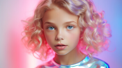 cute innocent girl with blue eyes and blond hair 