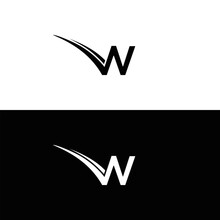 W Letter Logo, Letter W Logo, W Letter Icon Design With Black Background. Luxury W Letter 