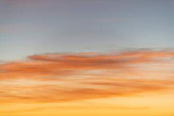 Wall Mural - Sky gradient from blue to orange sunset