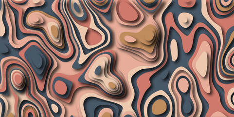 Poster - Abstract colorful paper cut background design .Abstract vector seamless pattern with shadows Trendy multicolor contemporary design for prints,flyers,banners,brochures,invitations,covers.