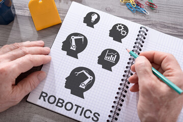 Poster - Robotics concept on a notepad