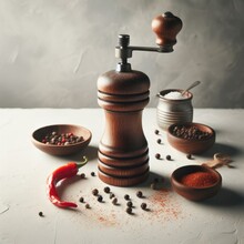 Spice Mill On White Background