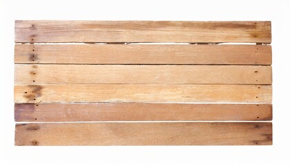 Wall Mural - old rough wood planks sign isolated on white with clipping path