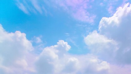 Canvas Print - dreamy pastel summer sky wallpaper ai