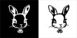 Illustration vector graphics of rabbit head icon