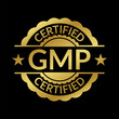 © metelsky25 - GMP certified icon or logo. Good manufacturing practice stamp or badge. Vector illustration.