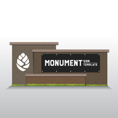 Monument Sign Design Templates Masonry Commercial Property Real Estate Neighborhood Signage Brick Stone Wood