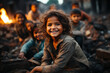 In the slums, the children sit around and practice, their laughter full of hope