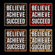 © Authentic Palace  - Believe achieve succeed quote typography t shirt design template. Inspirational quote vector about life, positive challenging saying Design Template.