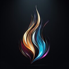 Wall Mural - abstract background with fire