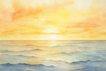 Wall Mural - Sky horizon background ocean summer sea seascape blue water background nature wave travel landscape