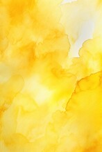 Yellow Watercolor Abstract Background